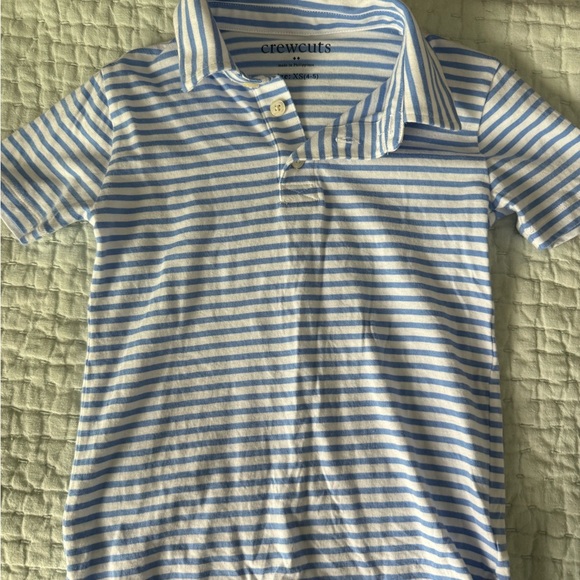 Crewcuts Blue and White Polo Shirt Classic Stripes - Picture 1 of 2